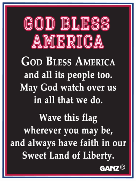 God Bless America Swivel Flag Token Charm