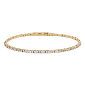 Gold Vermeil April Birthstone Flex Bracelet