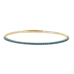 Gold Vermeil December Birthstone Flex Bracelet