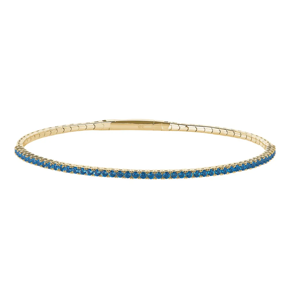 Gold Vermeil December Birthstone Flex Bracelet