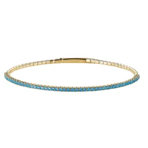 Gold Vermeil March Birthstone Flex Bracelet