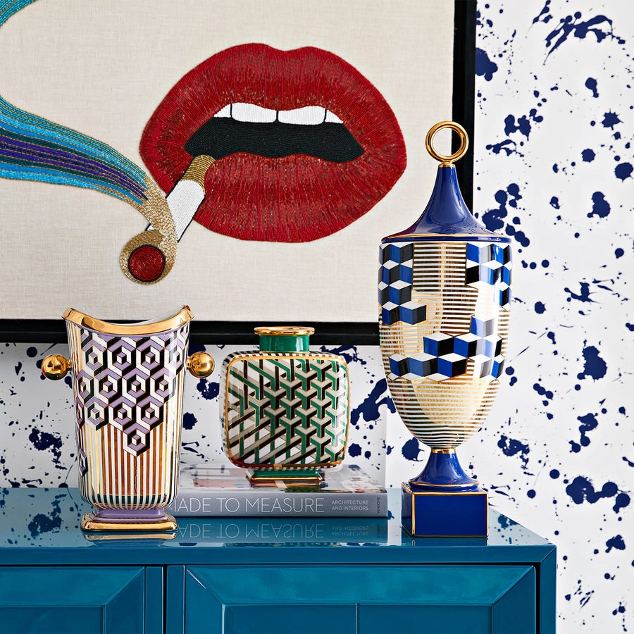 Gold Accent Porcelain Vase | Jonathan Adler Versailles Maze
