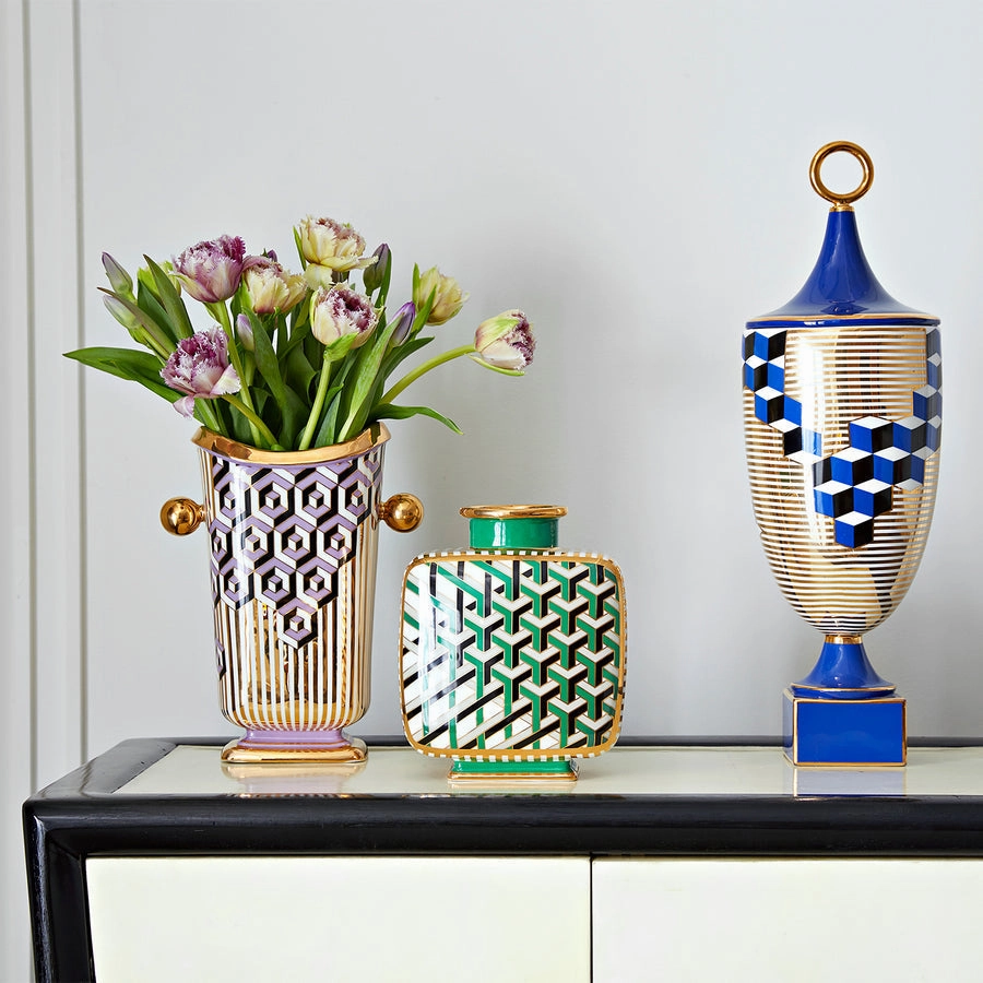 Gold Accent Porcelain Vase | Jonathan Adler Versailles Maze