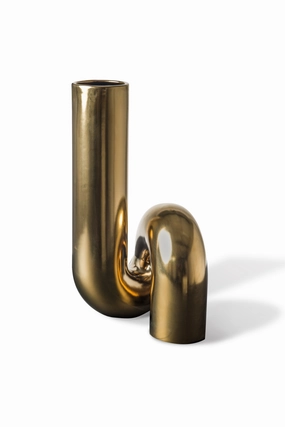 Gold Ceramic Modern Vase | Pols Potten Yourtube Vase,Glass Vase