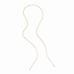 Gold Paper Clip Mask Chain