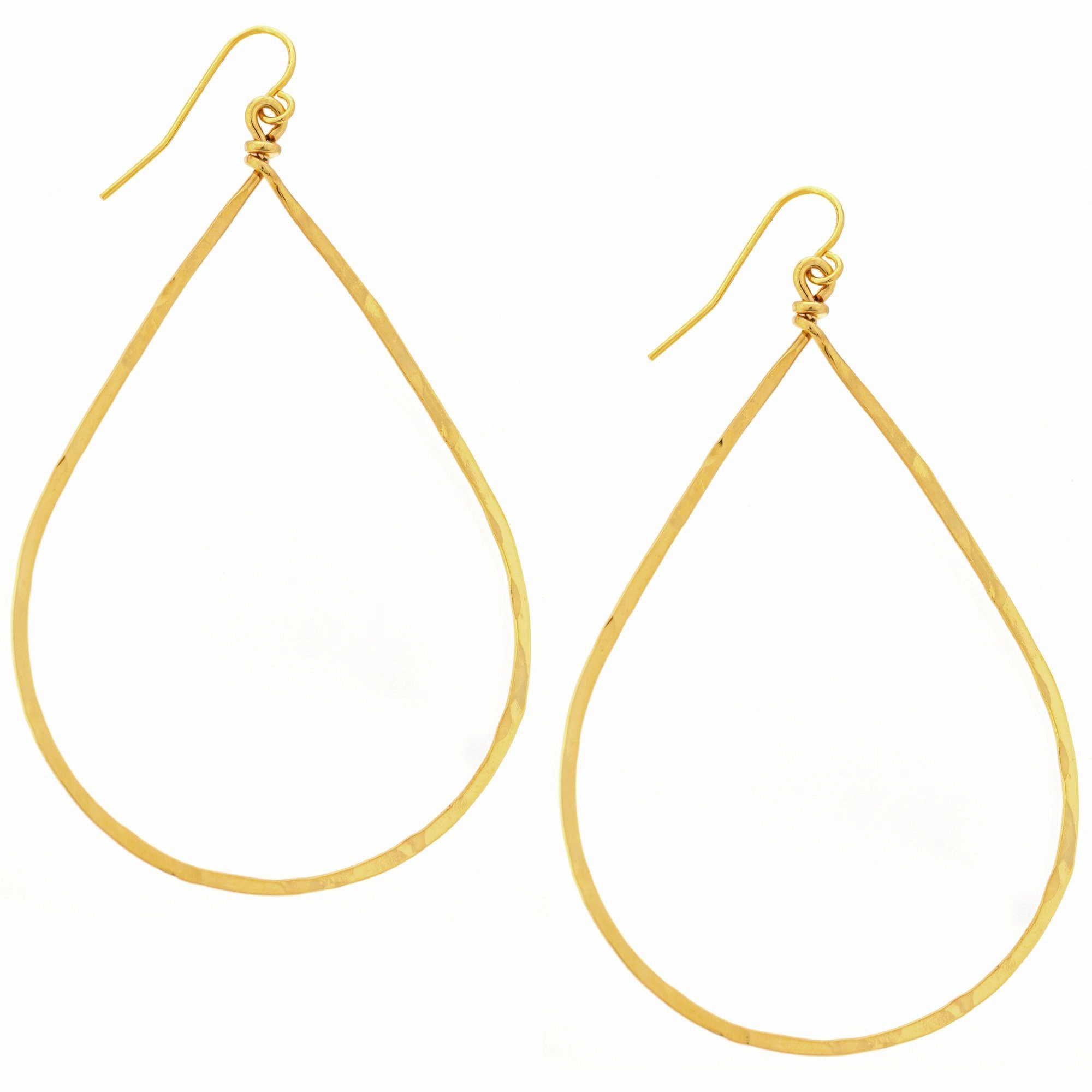 Gold-Plated Teardrop Earrings