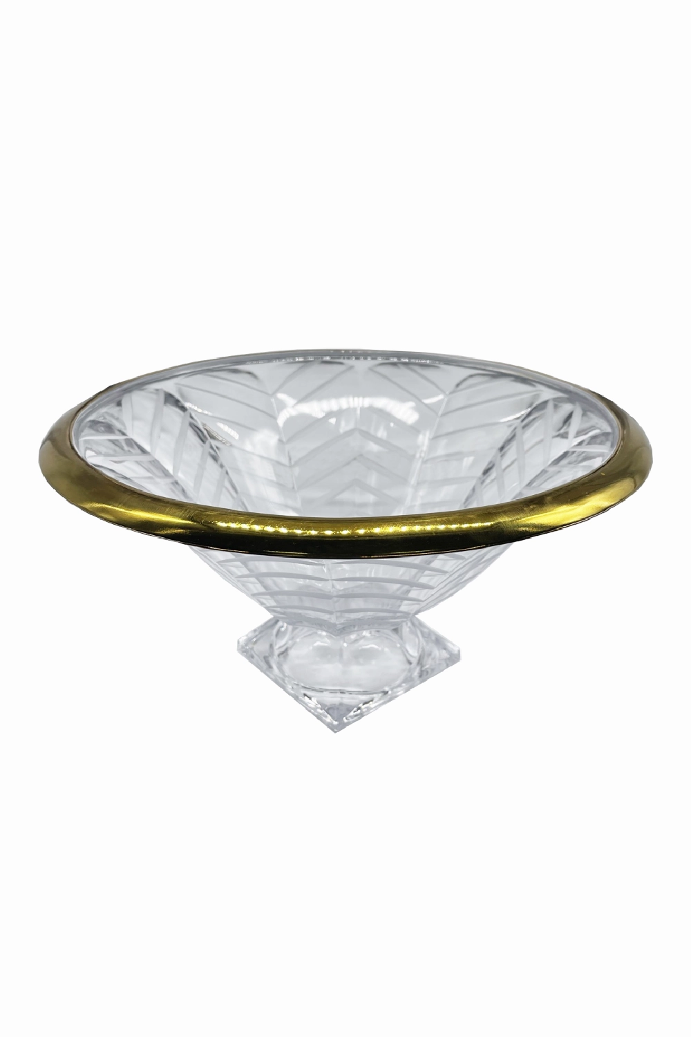 Gold Rimmed Glass Vase | Liang & Eimil Crystal Bowl
