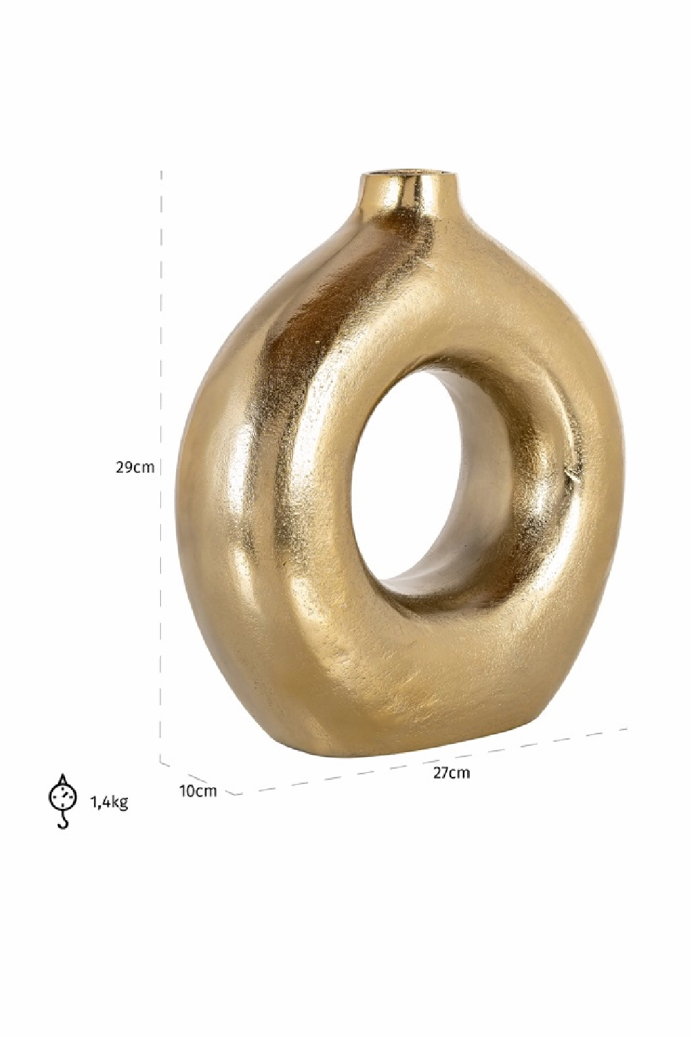 Gold Round Vase | OROA Felicia