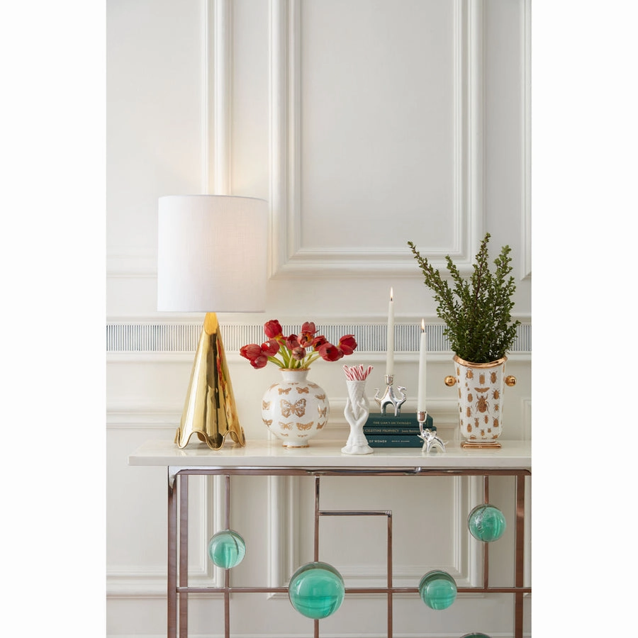 Gold Silhouettes Porcelain Vase | Jonathan Adler Botanist
