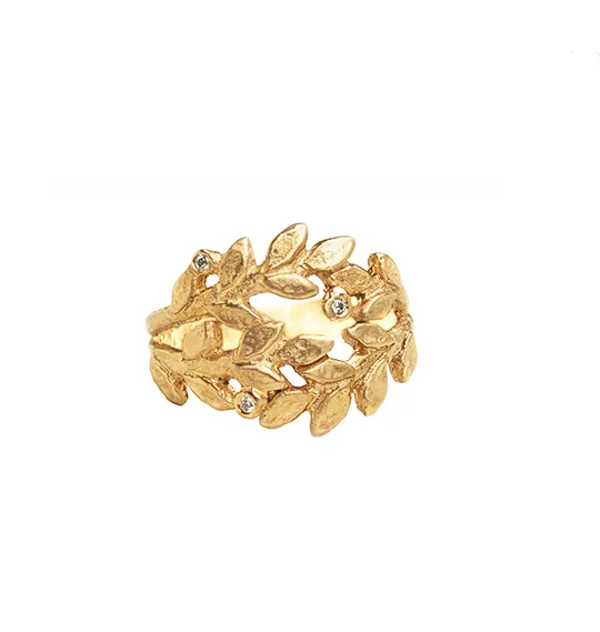 Golden Leaves Ring