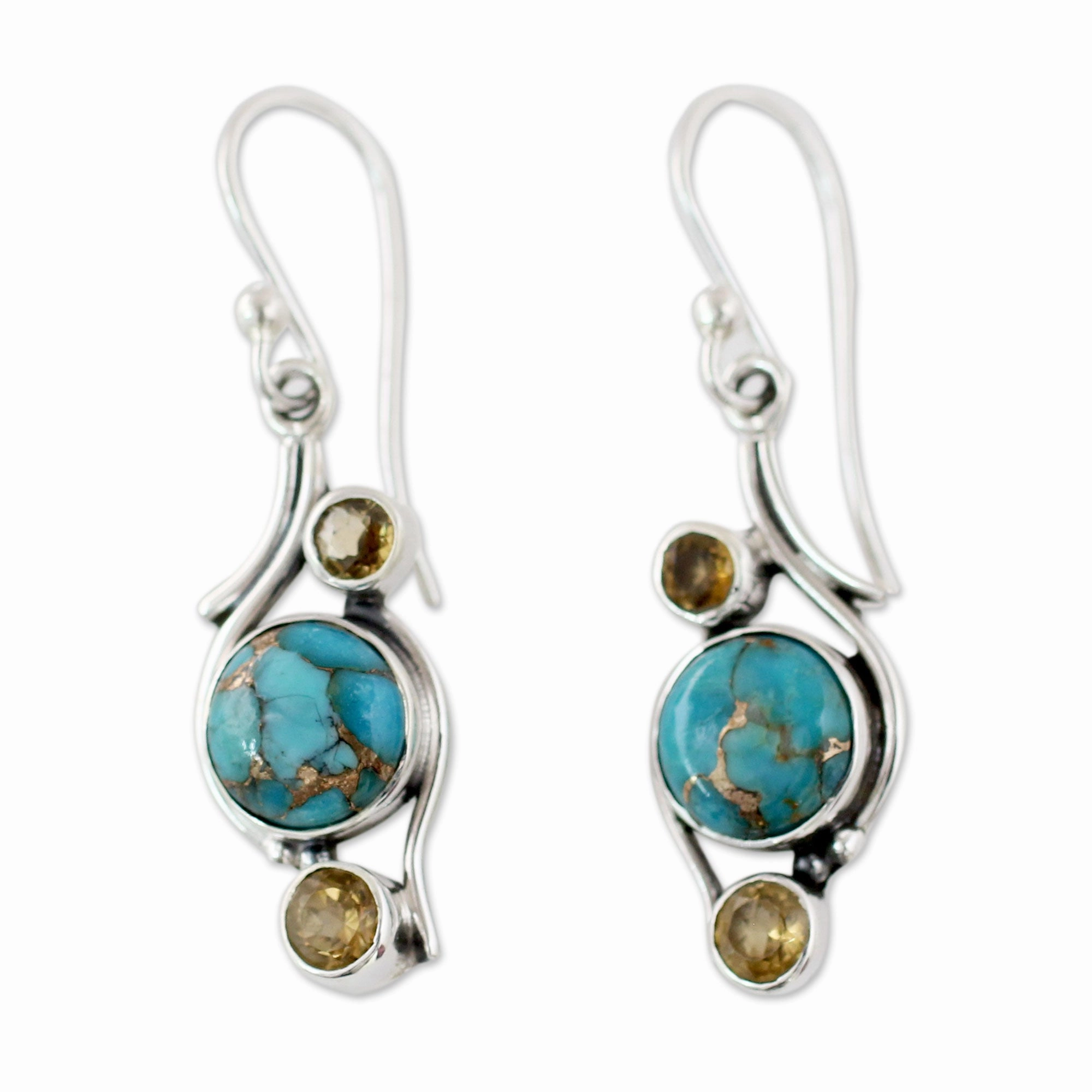 Golden Sky Turquoise Earrings