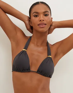 Graffiti Bia Tube Bikini Top - Grey