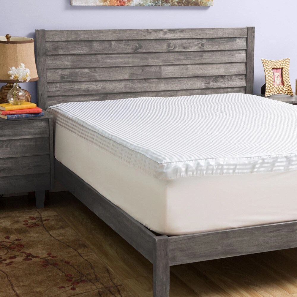 Grande Hotel Collection 4-inch Big Comfort Gel Memory Foam Mattress Topper with Polysilk Cover