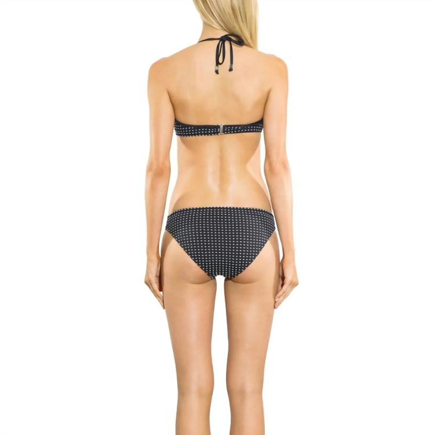 Graphic 2 Tone Classic Bikini Bottom In Jet/white