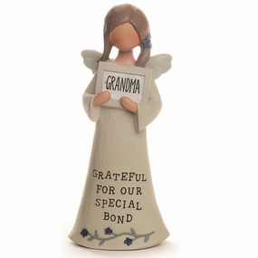 Grateful For Our Special Bond Grandma Mini Angel Figurine 5" Decorative Mirror,Home Decor Mirror
