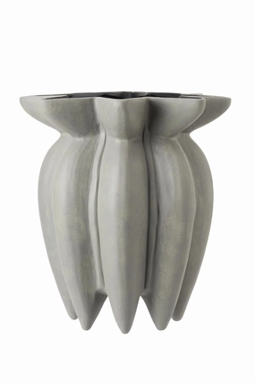 Gray Ceramic Fluted Vase | Liang & Eimil Petra Vase,Glass Vase