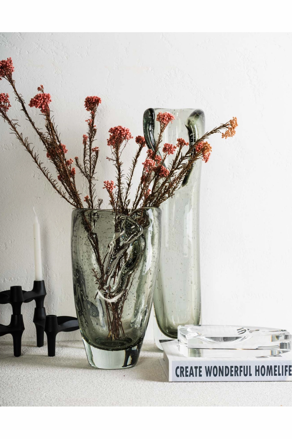 Gray Glass Organic Vase L | Liang & Eimil Elise