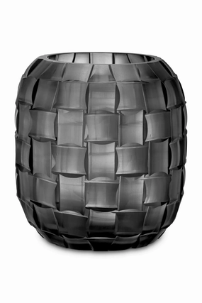 Gray Hand Blown Glass Vase | Eichholtz Varese Vase,Glass Vase