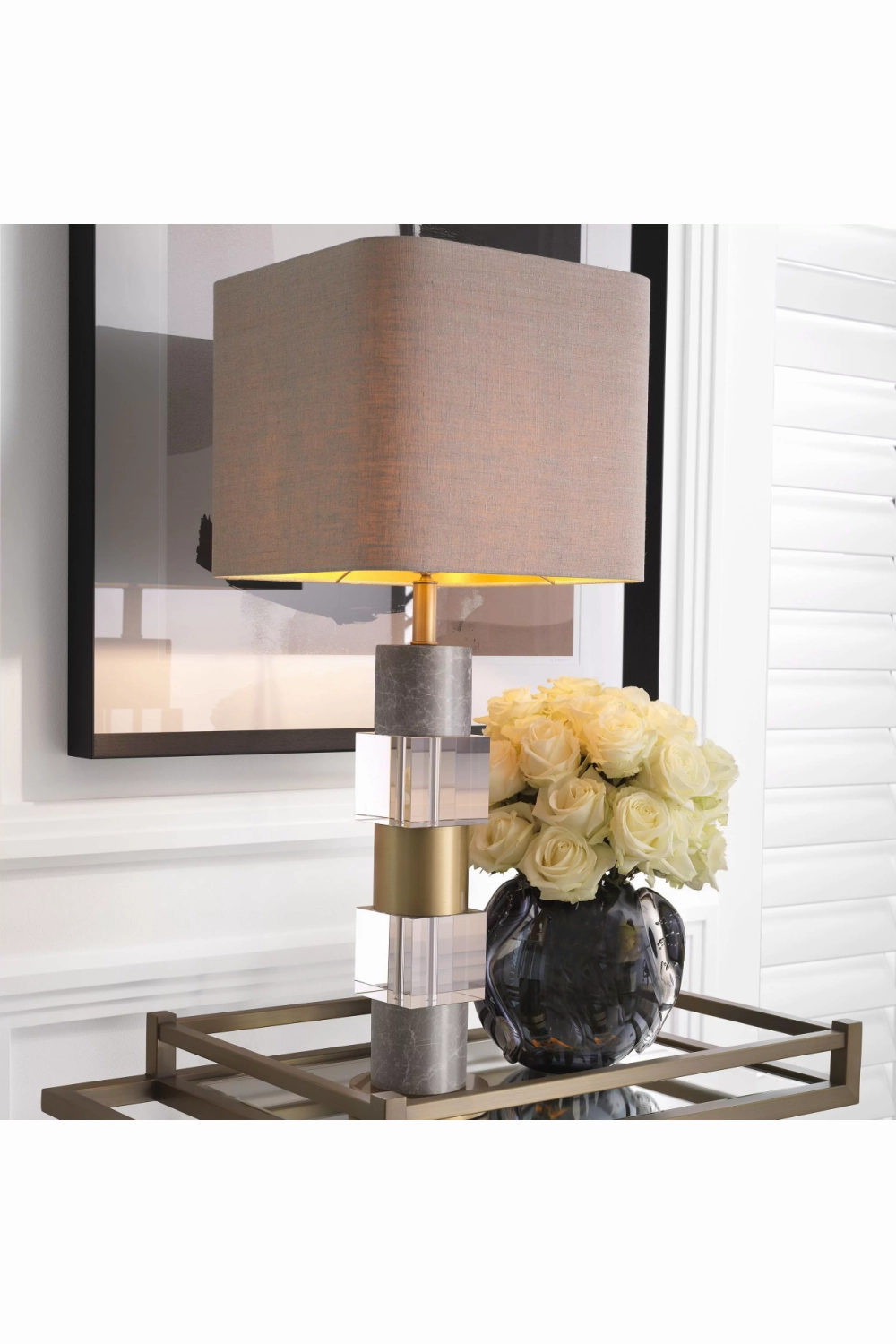 Gray Handblown Glass Vase | Eichholtz Sianluca S