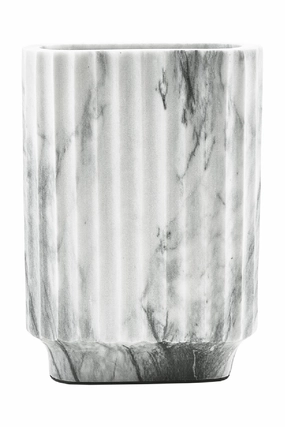Gray Marble Fluted Vase | Liang & Eimil Zeno Vase,Glass Vase