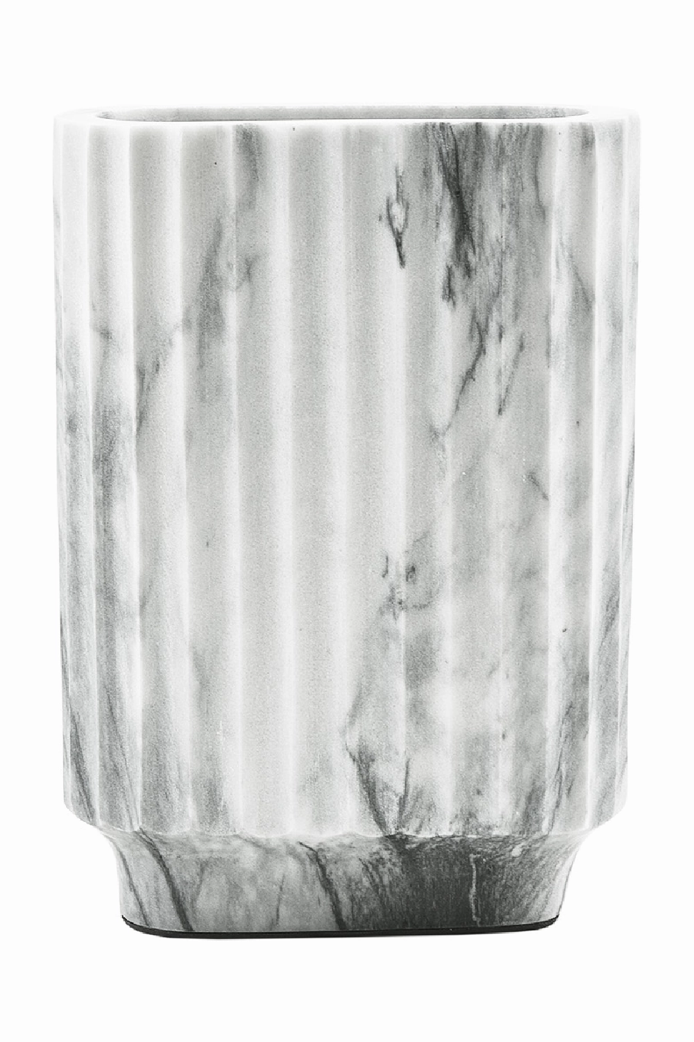 Gray Marble Fluted Vase | Liang & Eimil Zeno Vase,Glass Vase