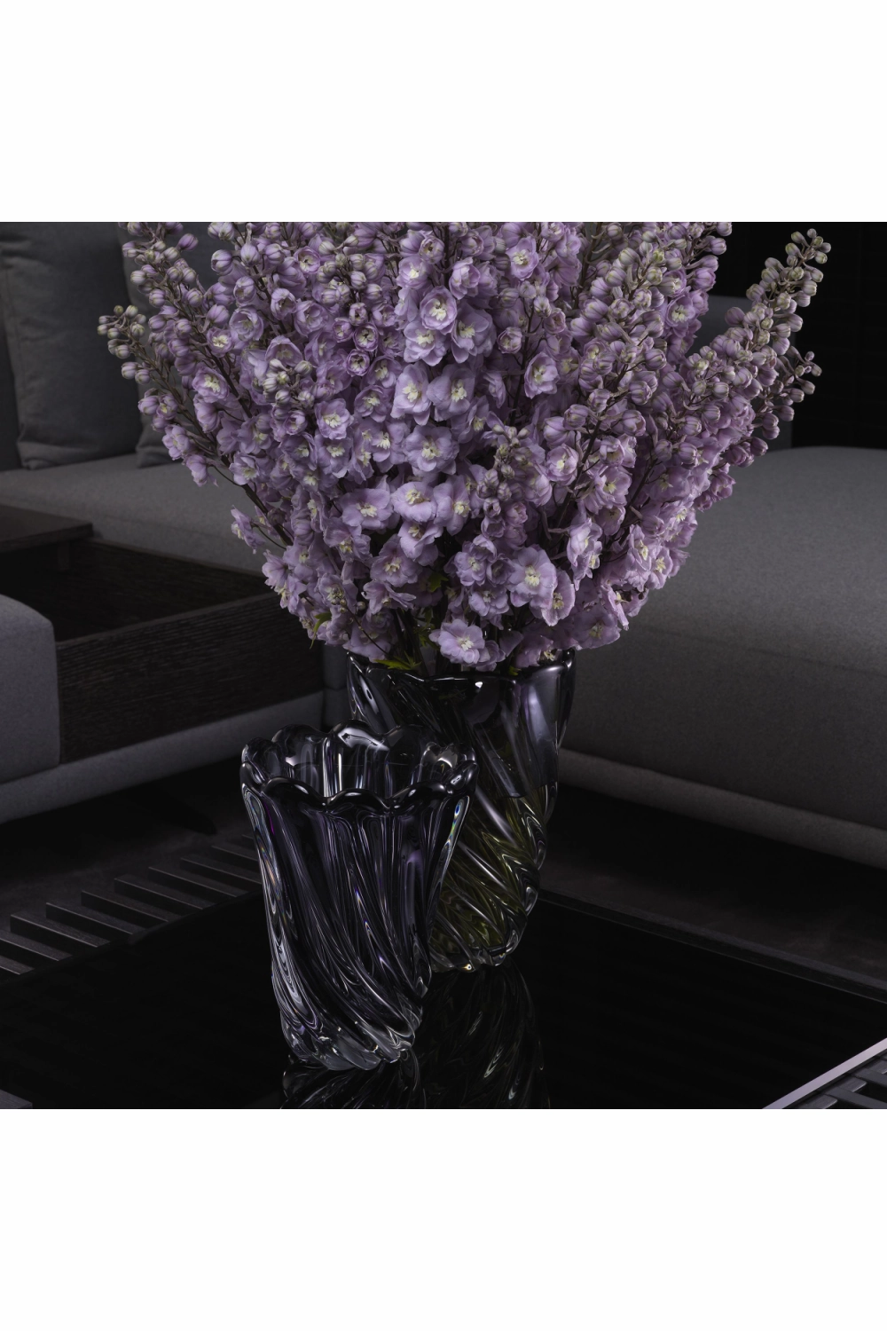 Gray Swirling Glass Vase | Eichholtz Contessa - L