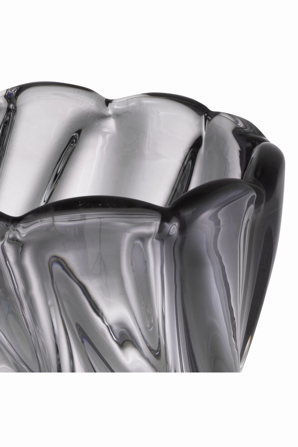 Gray Swirling Glass Vase | Eichholtz Contessa - L
