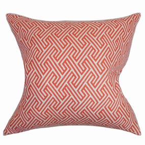 Graz Geometric Euro Sham Coral pillowcases,cotton pillow covers,bed linen