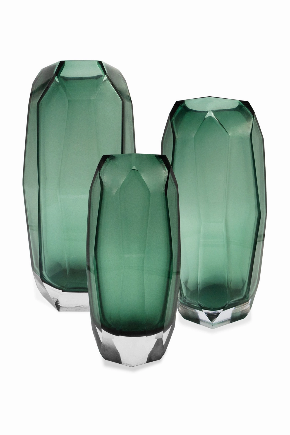 Green Faceted Glass Vase | Liang & Eimil Emerald