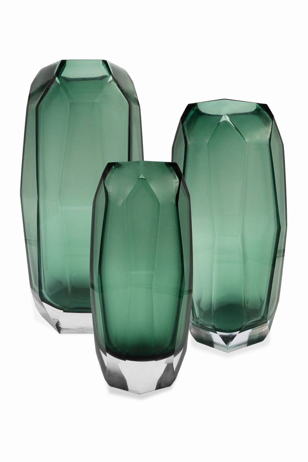 Green Faceted Glass Vase | Liang & Eimil Emerald
