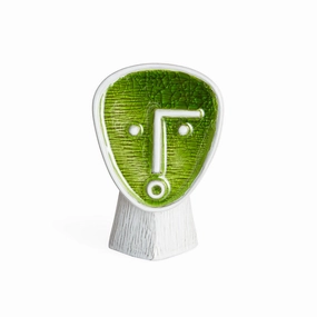 Green Glass Face Vase | Jonathan Adler Les Amis Le Surpris Vase,Glass Vase