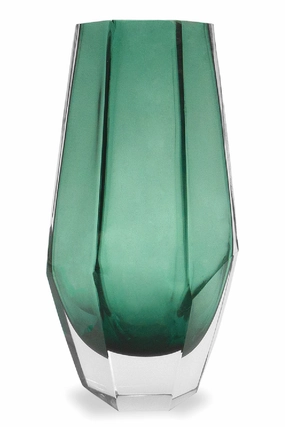 Green Glass Modern Vase | Liang & Eimil Wiley Vase,Glass Vase