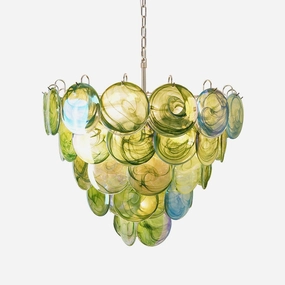 Green Murano Disc Chandelier chandelier,ceiling light,decorative lighting