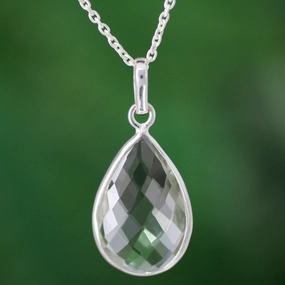Green Mystique Sterling Silver Necklace