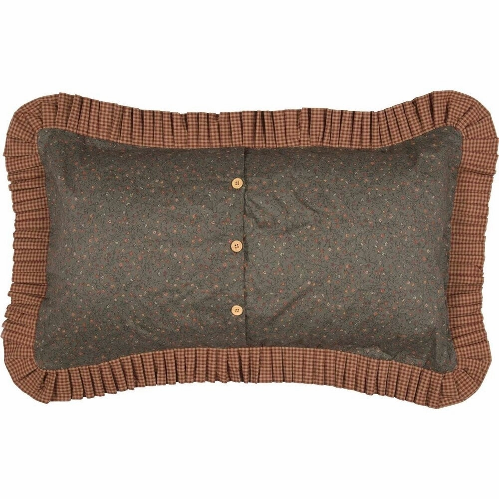 Green Primitive Bedding VHC Crosswoods Sham Cotton Patchwork