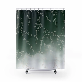Green Shower Curtain | Ombre, Hygge Leaves Lighting,Home Lighting