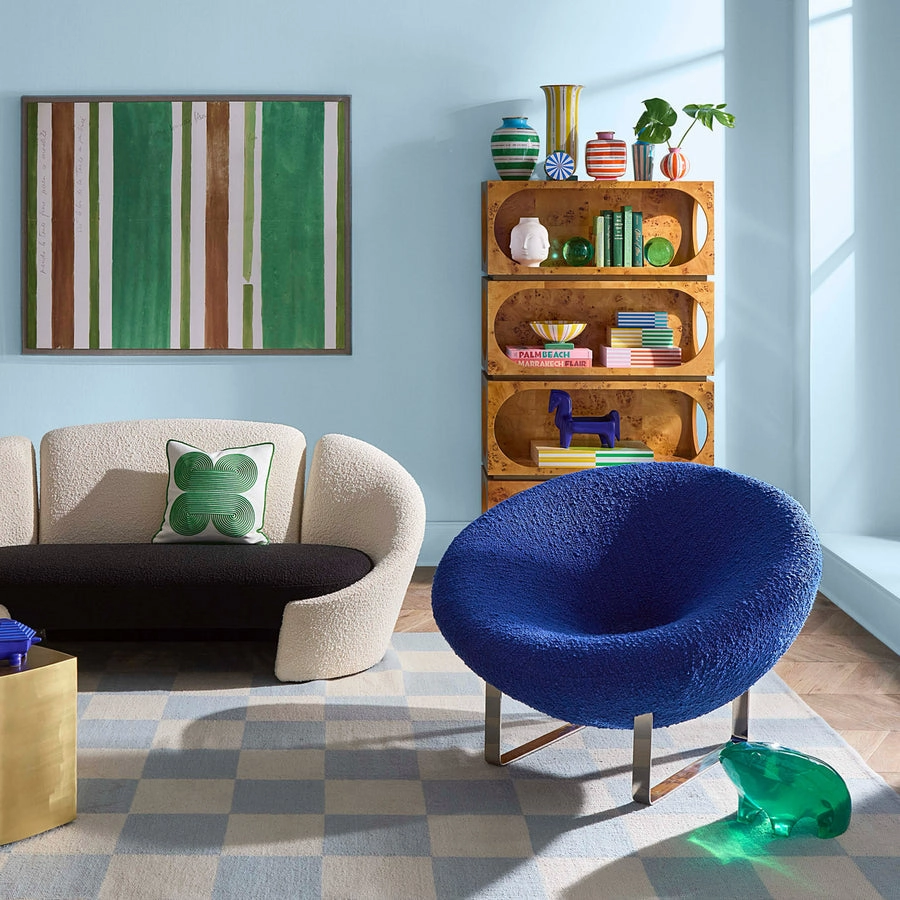 Green Stripes Porcelain Urn | Jonathan Adler Portofino