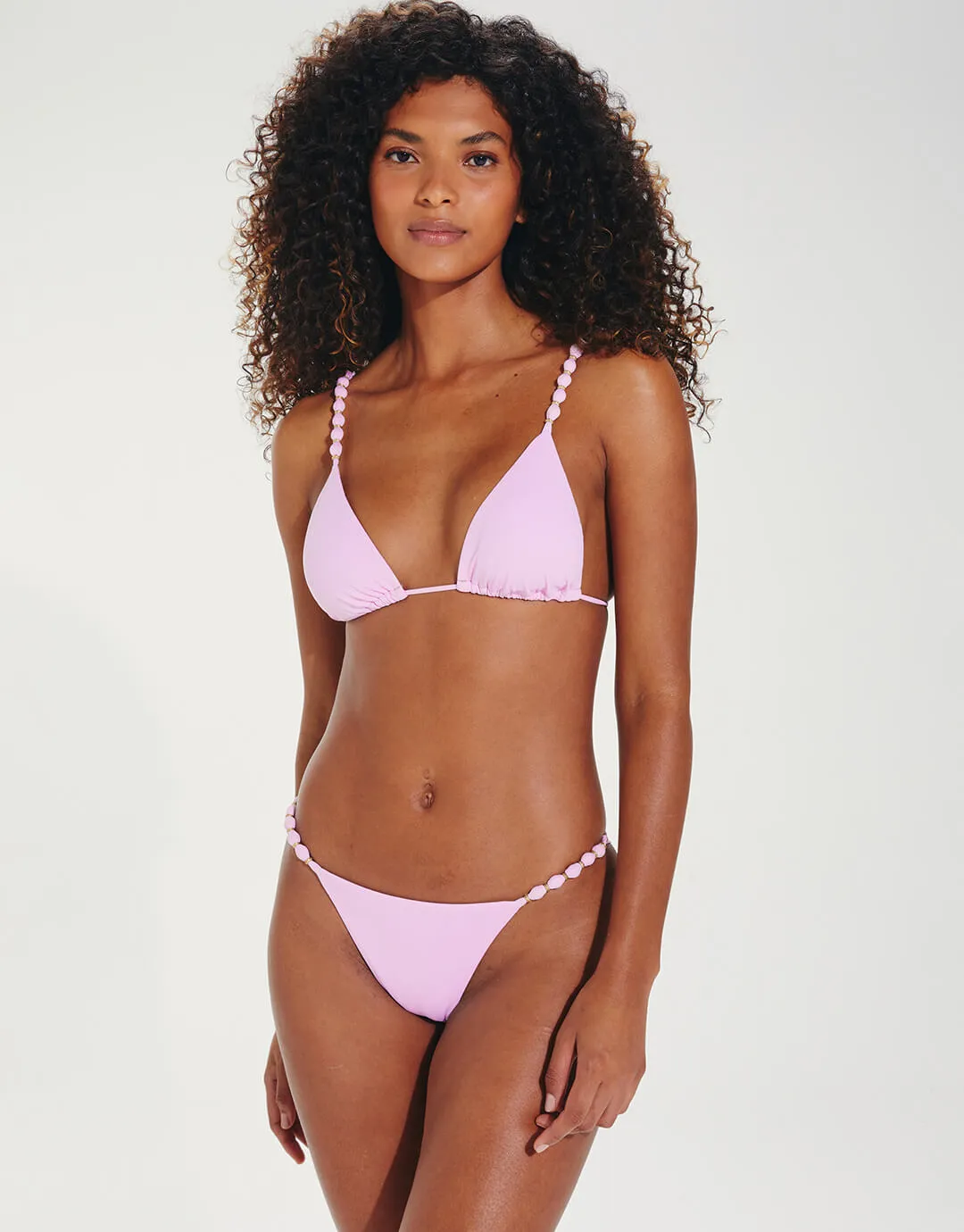 Grenadine Beads Cheeky Bikini Pant - Lilac