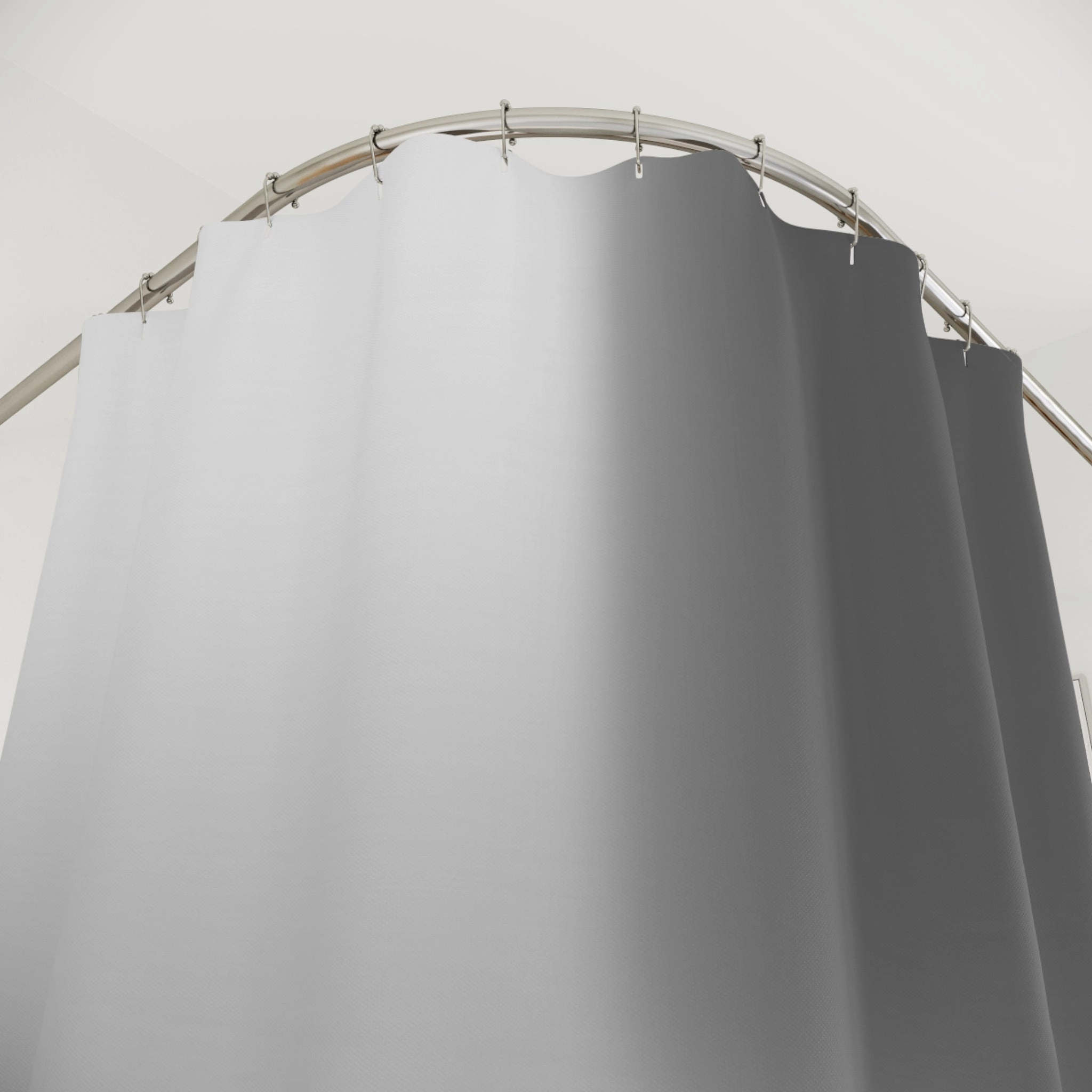 Grey Shower Curtain | Ombre Minimalist Fabric Curtain