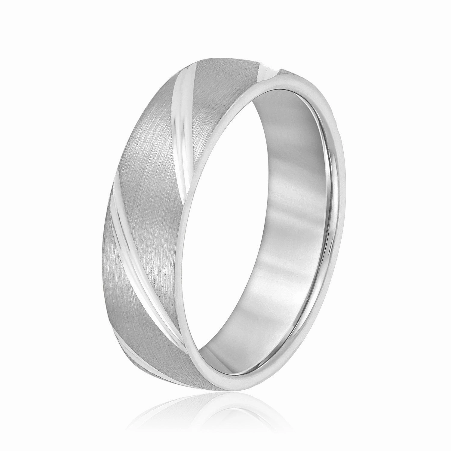 Grooves Engraved Men's Wedding Band