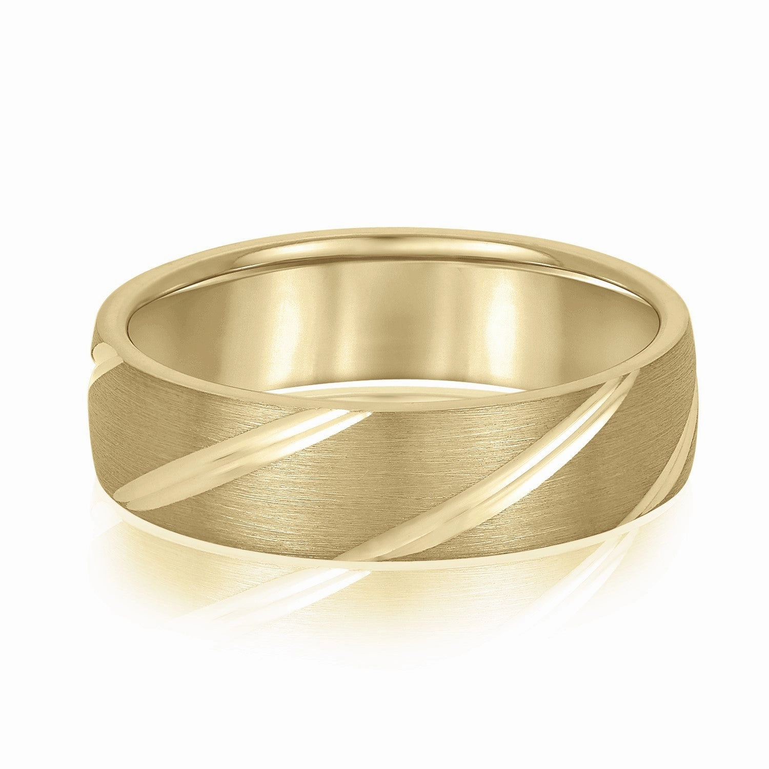 Grooves Engraved Men's Wedding Band