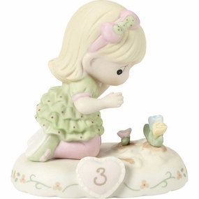 Growing In Grace Age 3 Blonde Girl Figurine Decorative Mirror,Home Decor Mirror