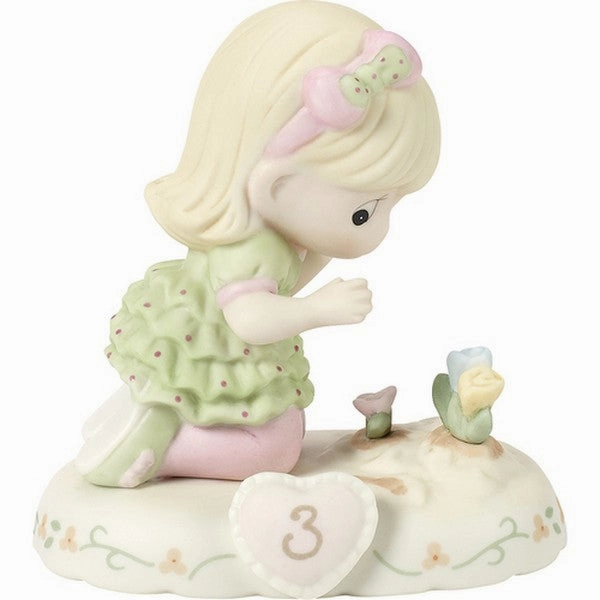 Growing In Grace Age 3 Blonde Girl Figurine Decorative Mirror,Home Decor Mirror