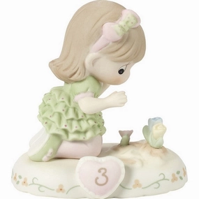 Growing In Grace Age 3 Brunette Girl Figurine Decorative Mirror,Home Decor Mirror