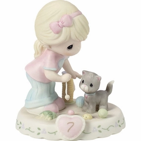 Growing In Grace Age 7 Blonde Girl Figurine Decorative Mirror,Home Decor Mirror