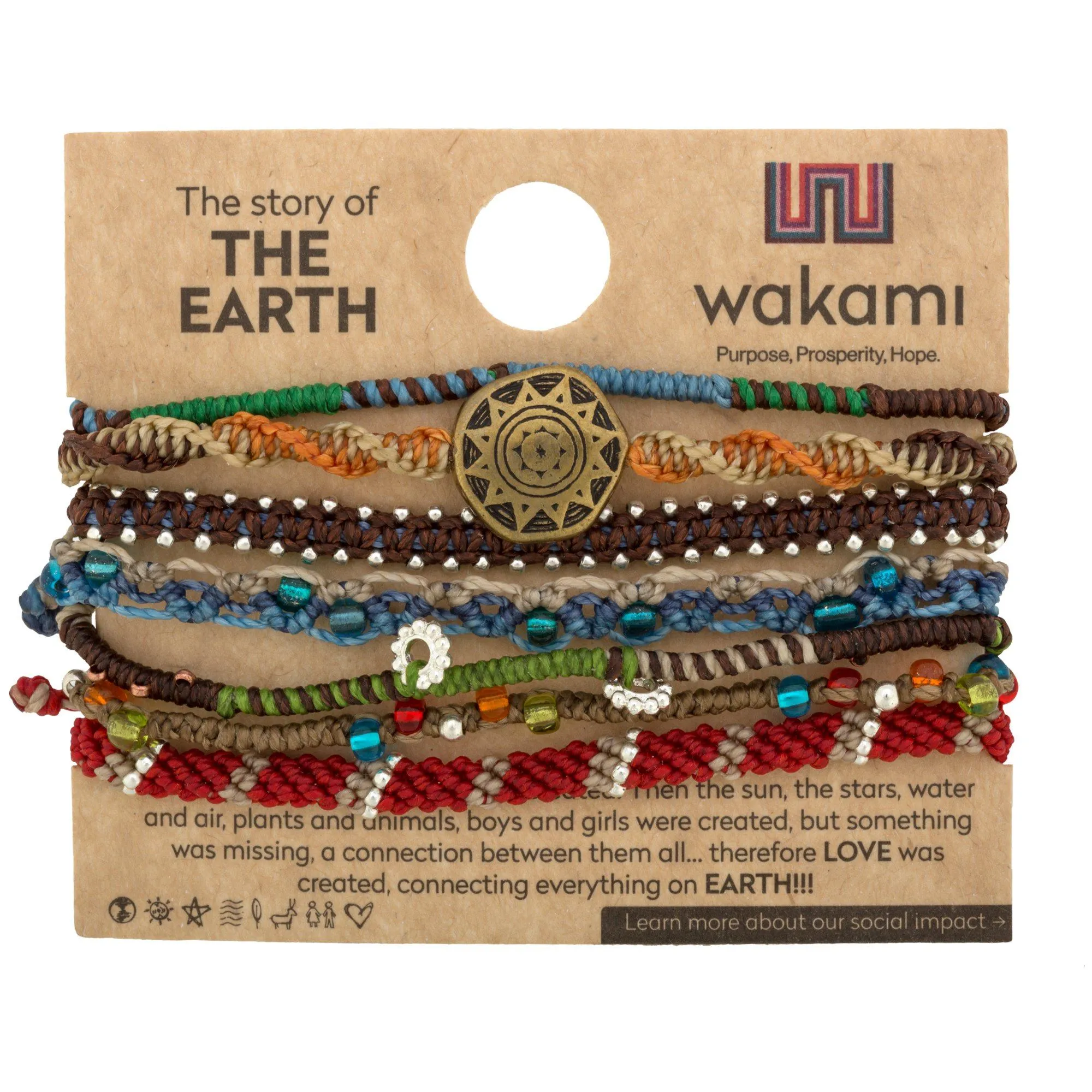 Guatemalan Seven-Strand Earth Bracelet | Fair Trade