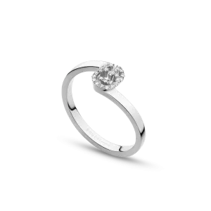 Gucci GG Running 18ct White Gold and Diamond Ring Size 13