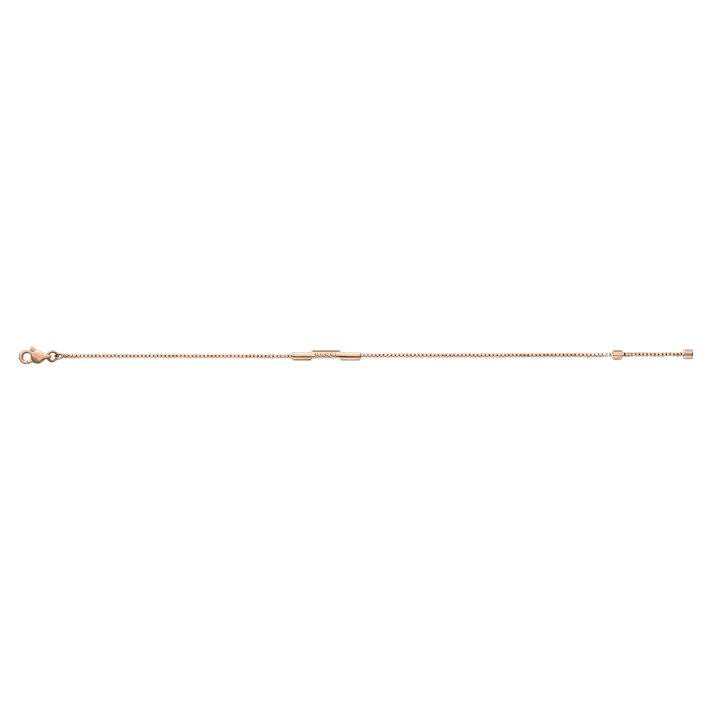 Gucci Link to Love 18ct Rose Gold Bracelet with Gucci Bar