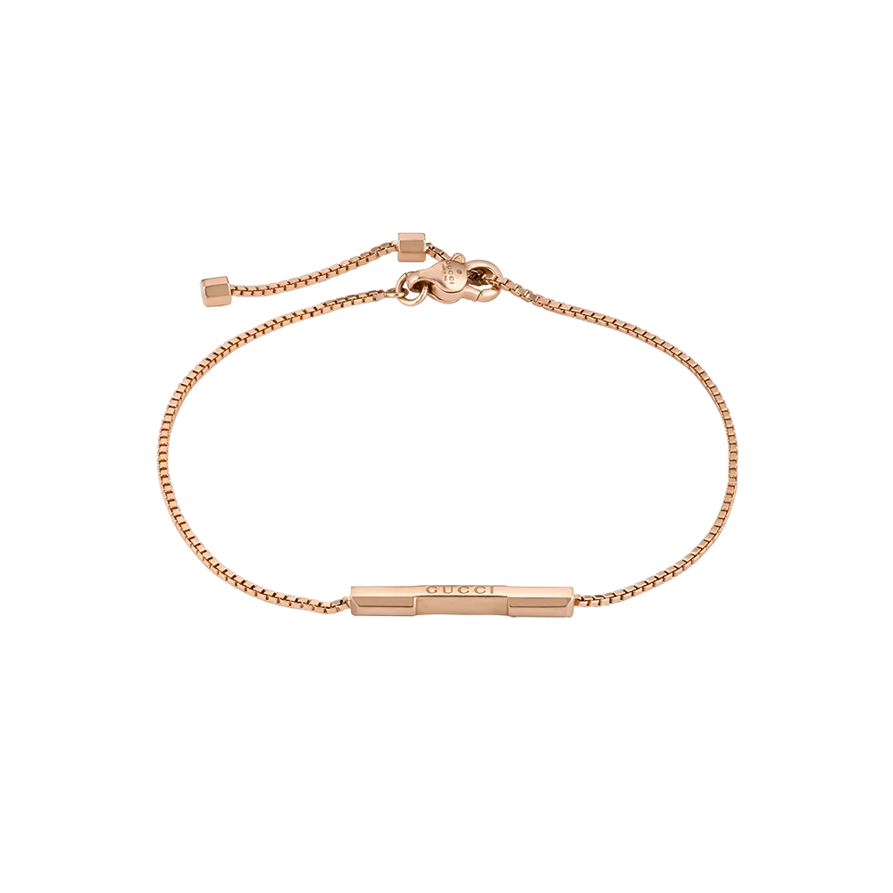 Gucci Link to Love 18ct Rose Gold Bracelet with Gucci Bar