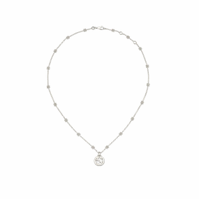 Gucci Interlocking Silver Necklace